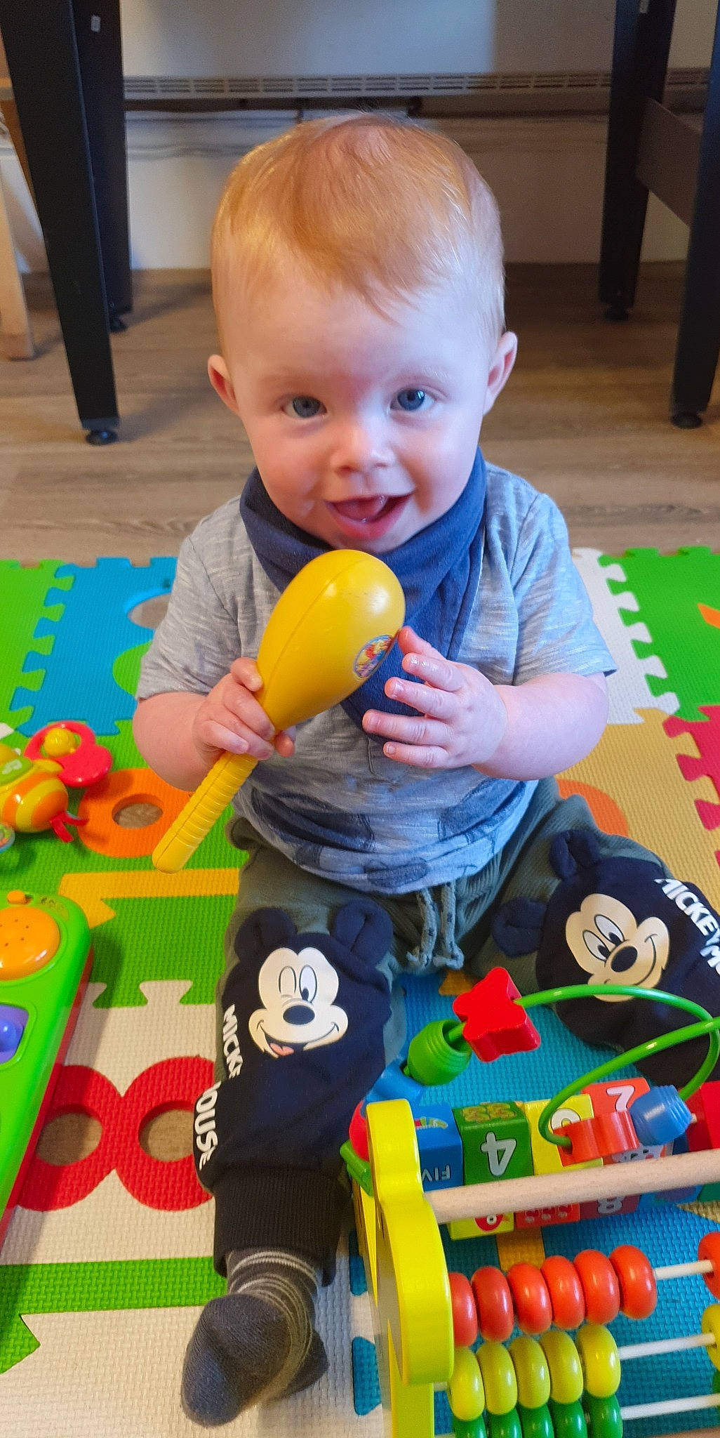 Brody-james joined the competition — help win amazing prizes! baby, baby_playing_with_toys, baby_products, baby_toys, chair, child, educational_toy, event, flooring, fun, head, indoor_games_and_sports, leisure, person, recreation, room, sharing, smile, toddler, toy