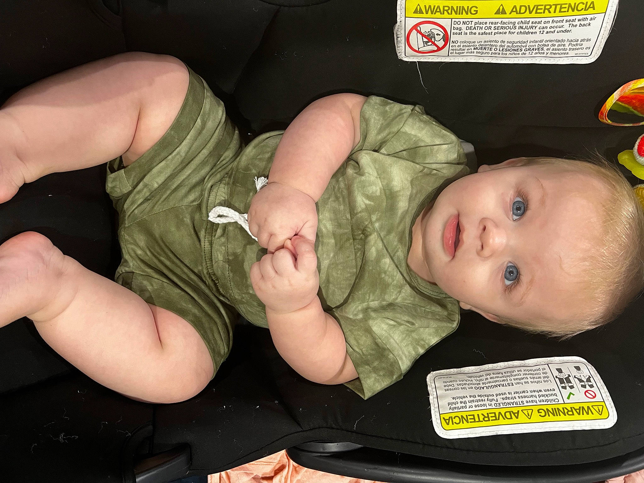 Ryker joined the competition — help win amazing prizes! baby, baby_products, baby_safety, baby_toddler_clothing, cheek, child, comfort, elbow, eye, finger, gesture, head, human_body, person, sitting, thigh, thumb, toddler, wrist