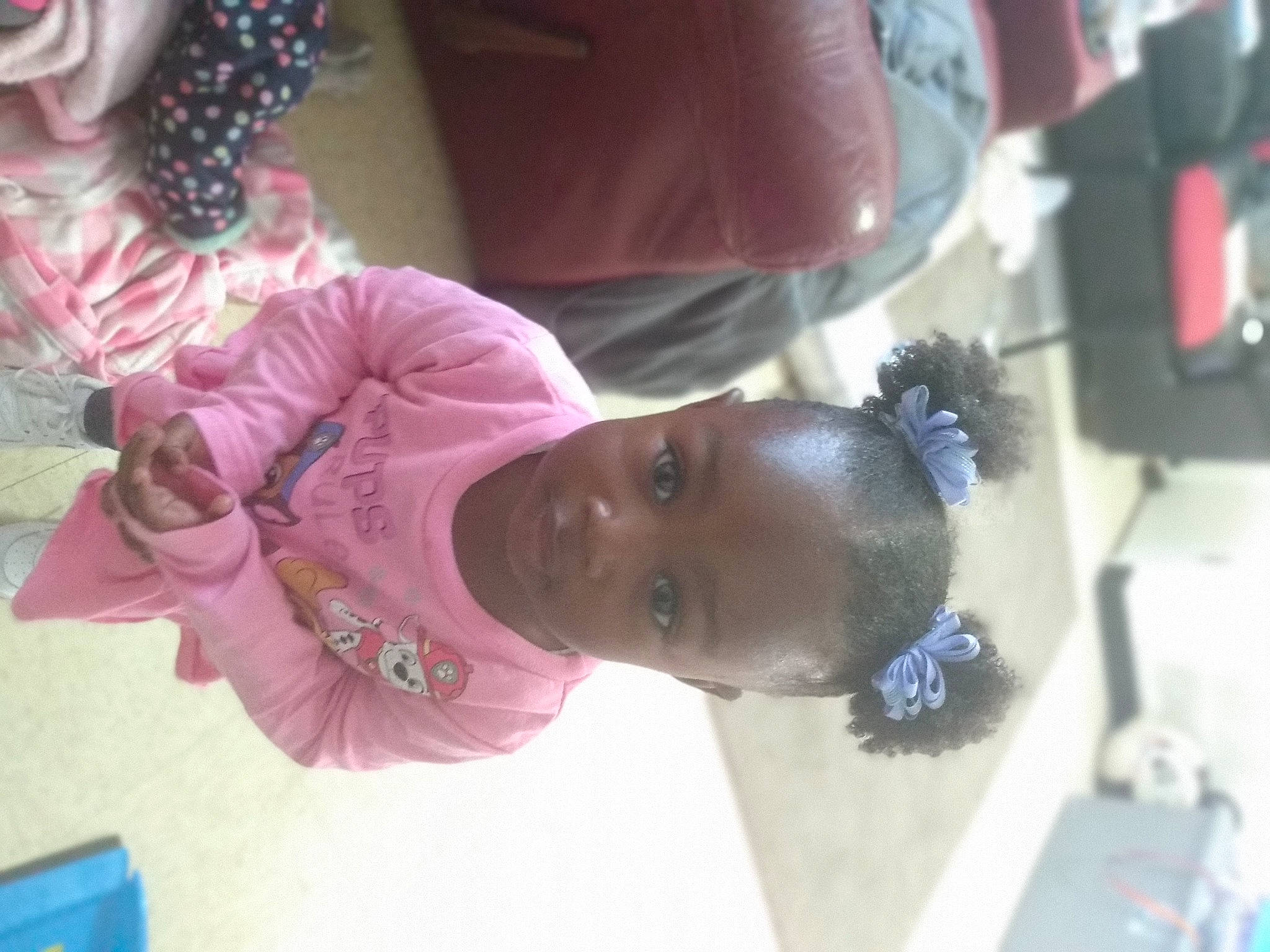 Kylah joined the competition — help win amazing prizes! baby, child, fun, magenta, pattern, person, plant, purple, sleeve, sunglasses, toddler, tree, water