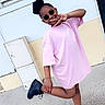 child, pink_tshirt, sunglasses, peace_sign, pose, outdoor, concrete, black_shoes, hair_puff, smile, casual, young, person, fashion, playful, fun, cool, happy, street, urban