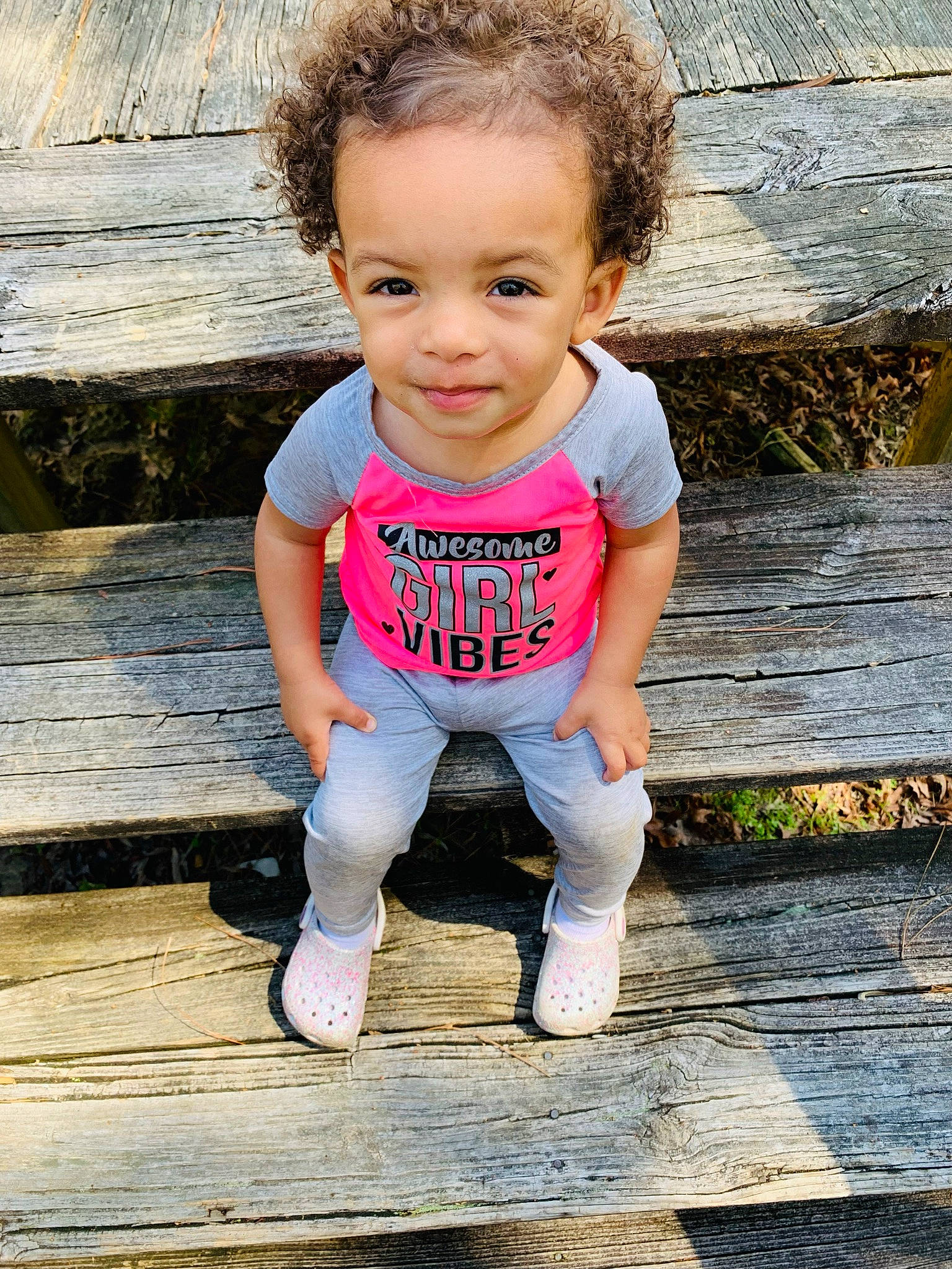 Ivey joined the competition — help win amazing prizes! arm, baby_toddler_clothing, cheek, eye, face, flash_photography, grass, hair, happy, head, human_body, jeans, joy, lip, people_in_nature, person, skin, sleeve, smile, standing