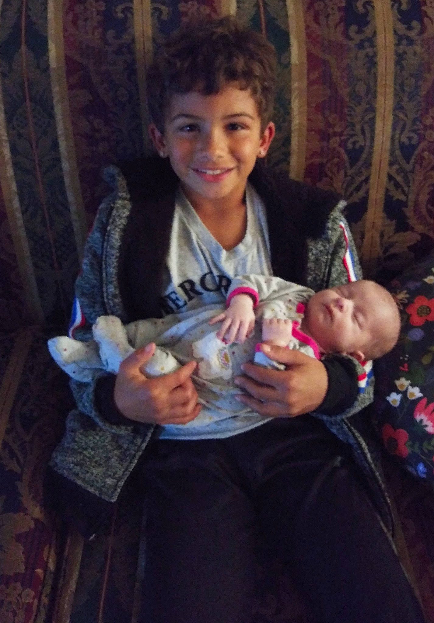 Jace joined the competition — help win amazing prizes! baby, child, family, joy, lap, people, person, sitting, smile, toddler