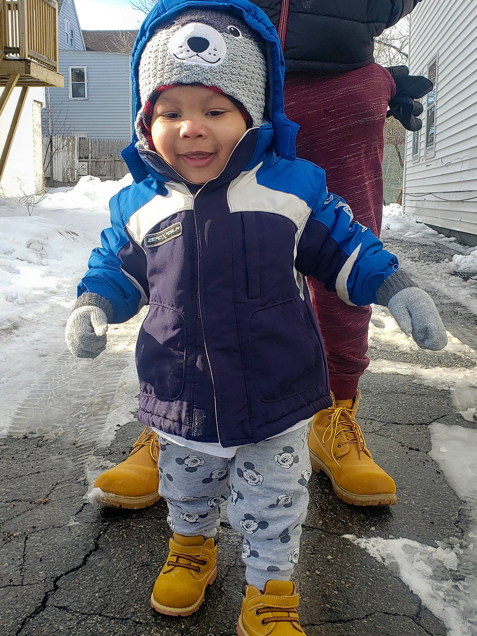 Kenny joined the competition — help win amazing prizes! child, electric_blue, headwear, outerwear, person, playing_in_the_snow, snow, toddler, winter