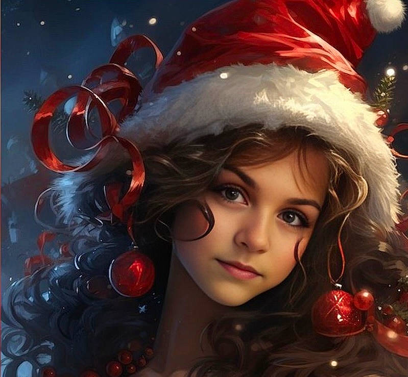 London is registered to the contest to win money with this photo: carmine, cg_artwork, christmas_decoration, christmas_eve, christmas_ornament, costume_hat, event, eyelash, fashion_accessory, fictional_character, flash_photography, fur, happy, hat, holiday, human_body, lip, ornament, person, plant