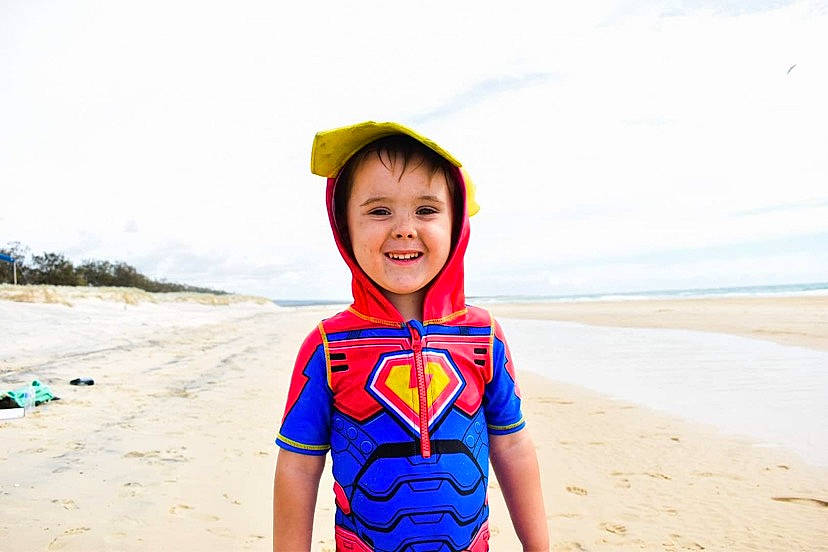 Braxton joined the competition — help win amazing prizes! beach, blue, cloud, coastal_and_oceanic_landforms, electric_blue, eye, face, fun, happy, headwear, holiday, joy, landscape, leisure, people_on_beach, person, recreation, sand, sky, sleeve