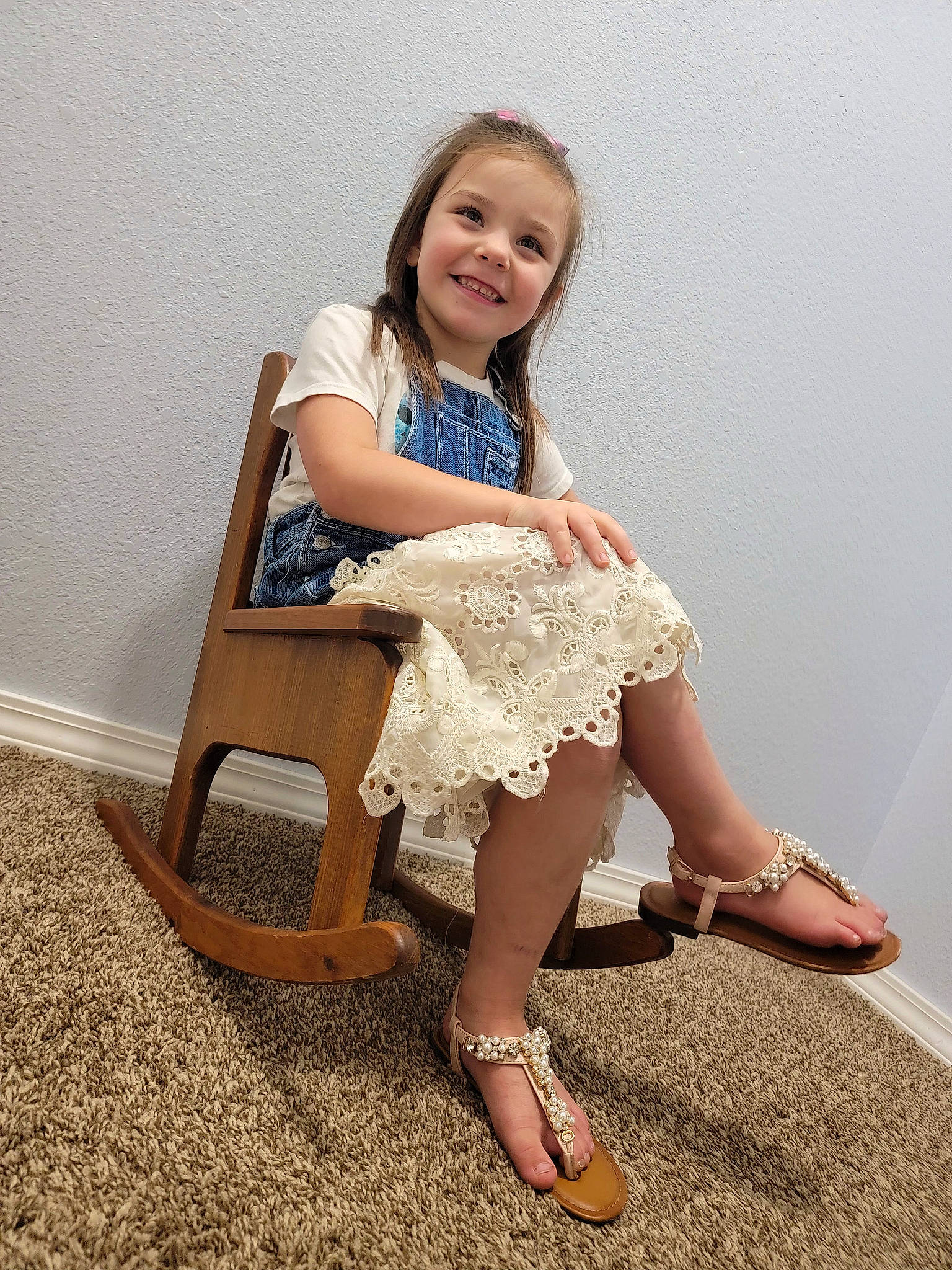 Haylee joined the competition — help win amazing prizes! barefoot, blond, day_dress, face, fashion_design, flash_photography, floor, flooring, foot, happy, head, human_leg, joy, knee, leg, person, sandal, shoe, sitting, smile