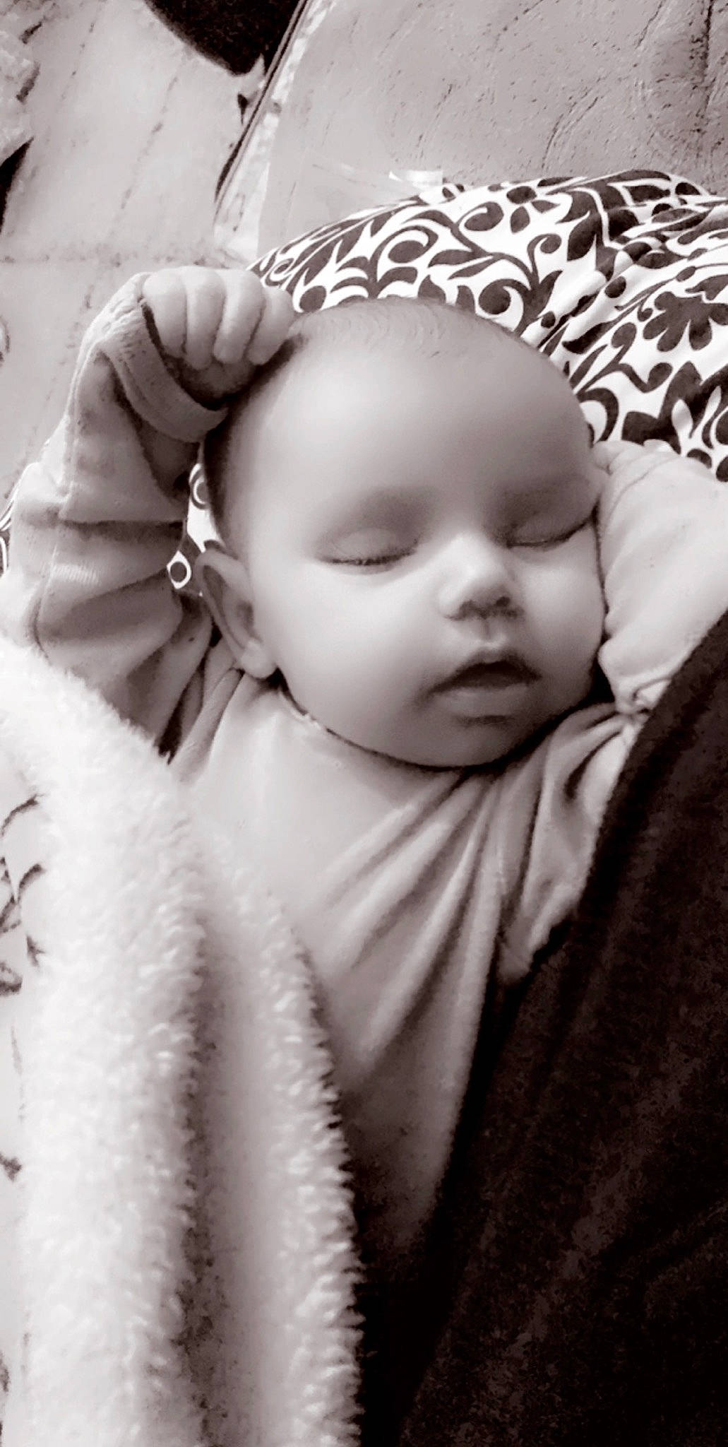 Everleigh is registered to the contest to win money with this photo: baby, baby_sleeping, black_and_white, cheek, child, eye, face, head, person, photograph, photography, skin, sleep, toddler