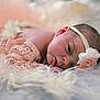 Sophia May Leno joined the competition — help win amazing prizes! newborn, baby, infant, headband, flower, lace, soft_texture, sleeping, closeup, portrait, delicate, peaceful, skin, cute, resting, child, young, lying_down, blanket, cozy