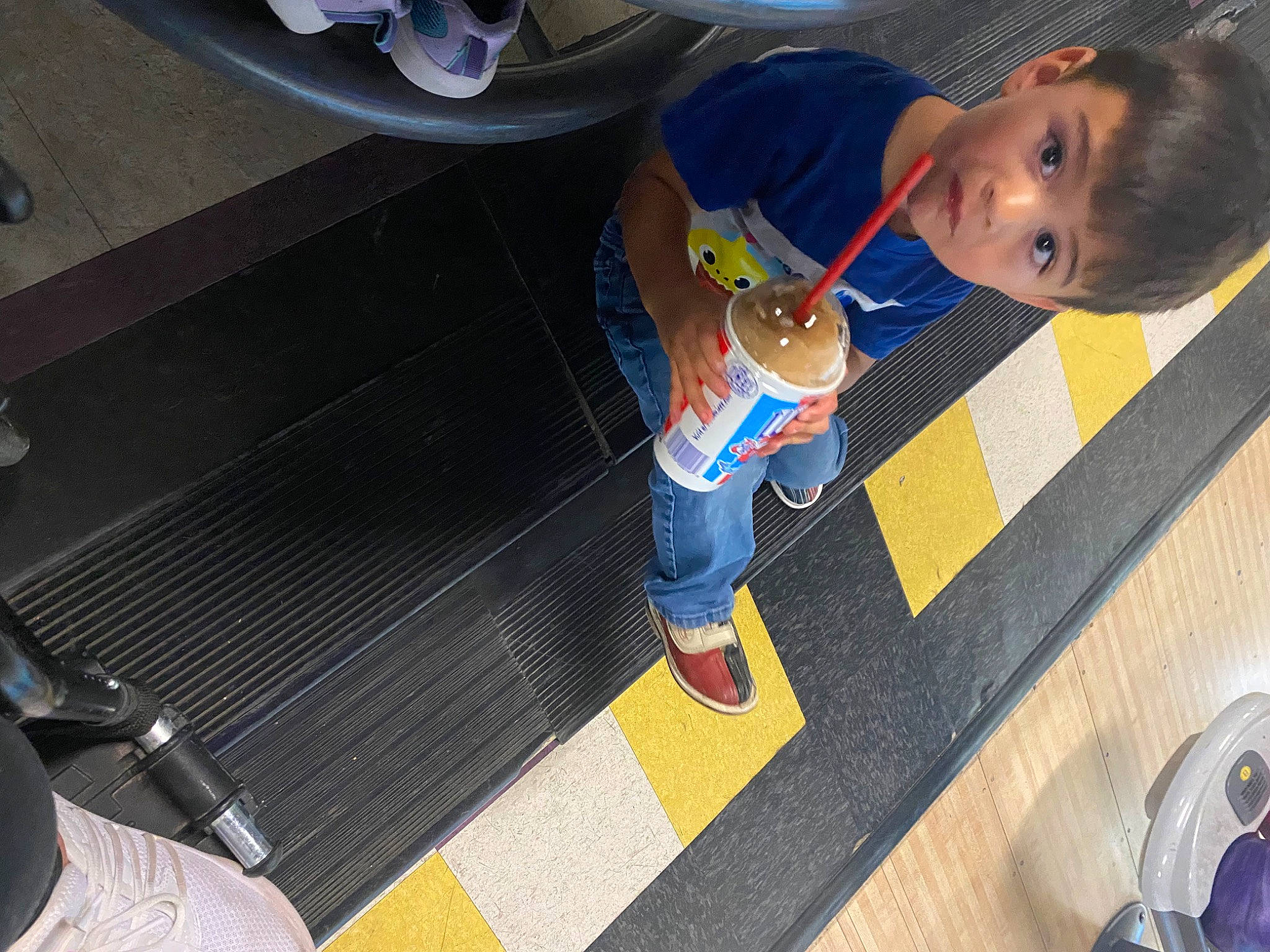 Noah joined the competition — help win amazing prizes! automotive_design, automotive_exterior, child, electric_blue, floor, flooring, fun, human_leg, lap, leisure, line, person, shoe, sneakers, surprise, textile, toddler, toy, trunk, vehicle_door