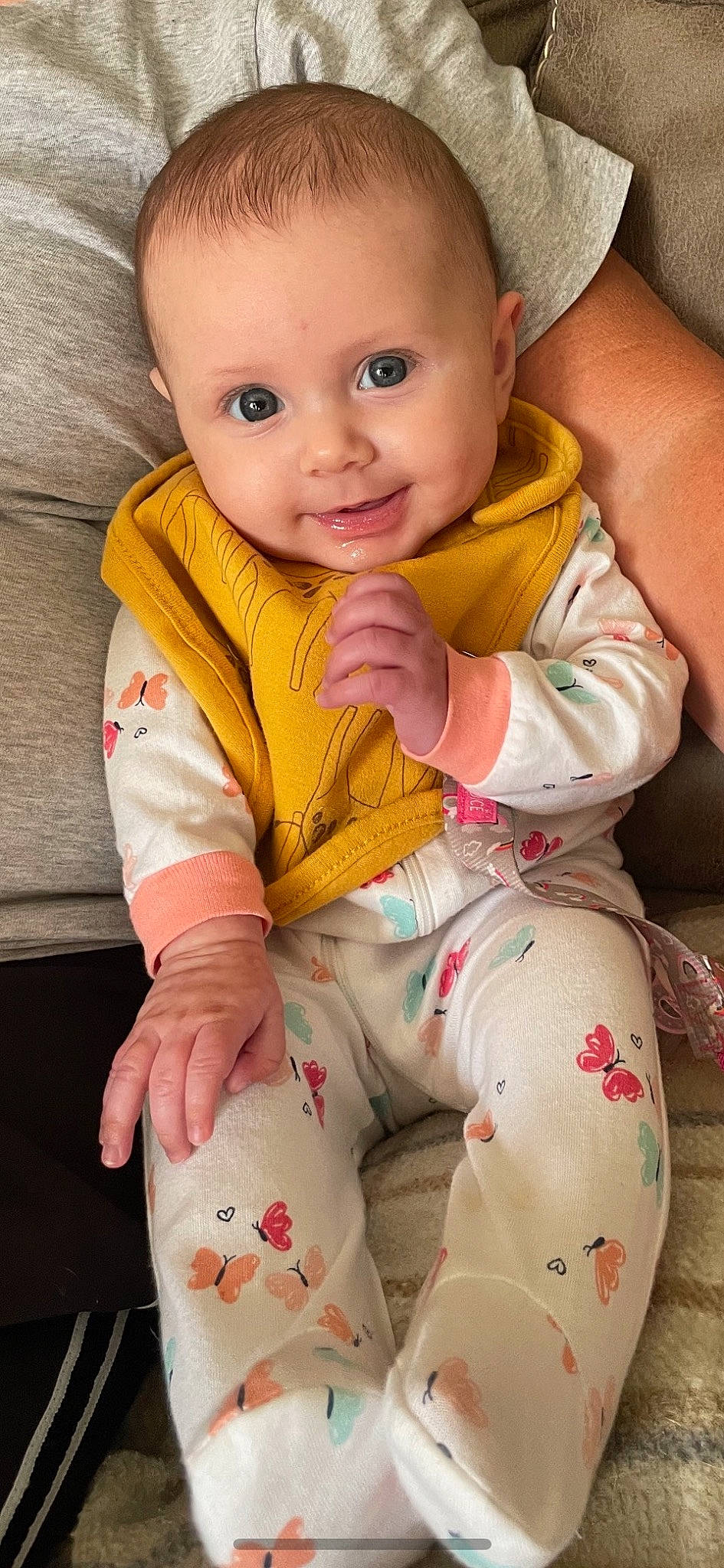 Cambree joined the competition — help win amazing prizes! baby, baby_toddler_clothing, cheek, comfort, dress, eye, finger, human_body, iris, leg, lip, nose, organ, person, pink, skin, sleeve, smile, thumb, toddler