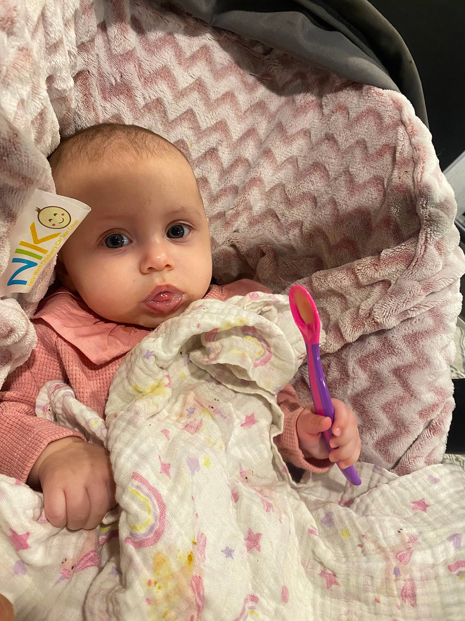 Cambree joined the competition — help win amazing prizes! baby, baby_products, baby_toddler_clothing, cheek, child, comfort, doll, eyelash, headgear, iris, linens, lip, peach, person, room, skin, sleeve, textile, toddler, toy