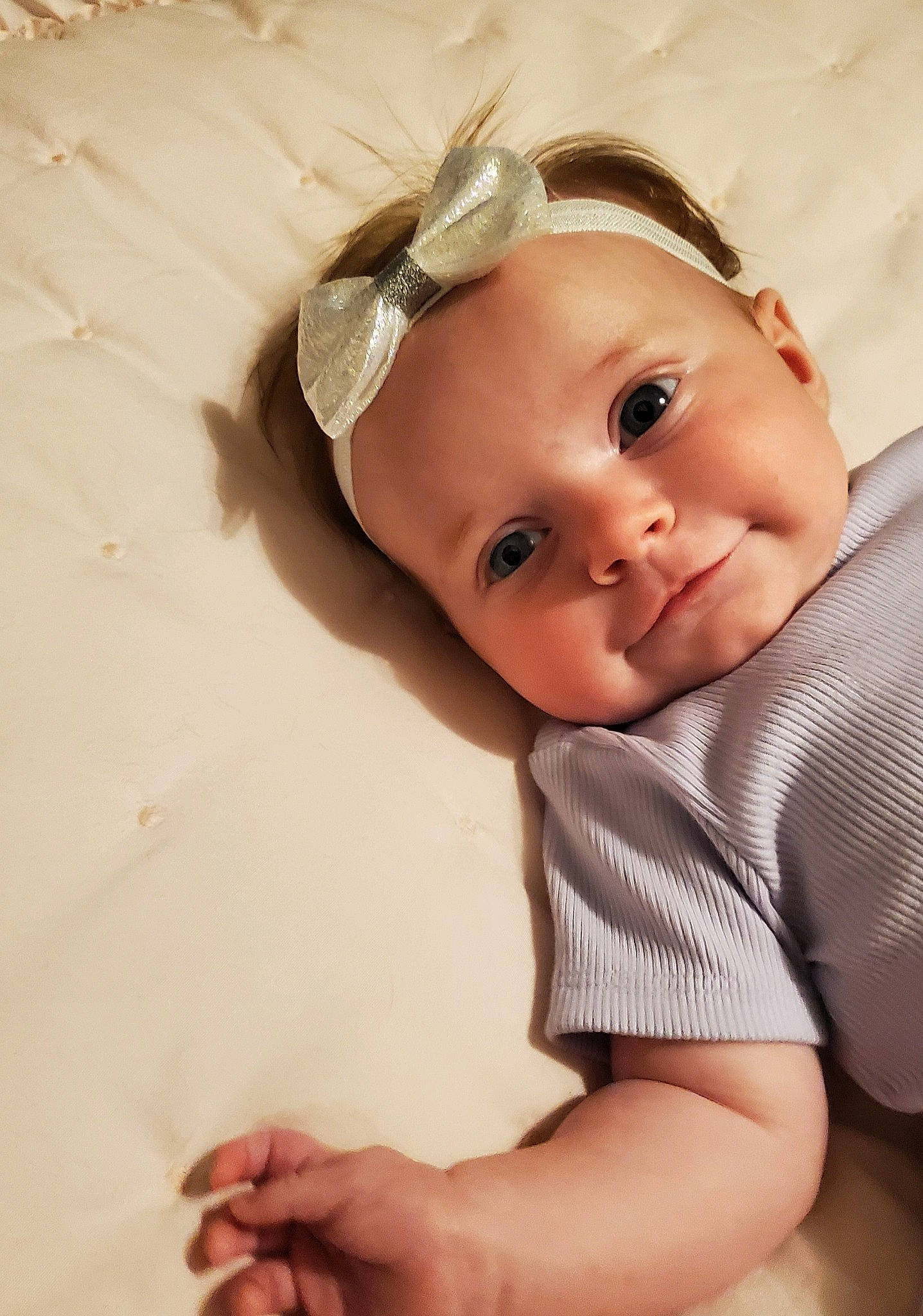 Minnow joined the competition — help win amazing prizes! baby, baby_toddler_clothing, cheek, child, chin, comfort, eyelash, flash_photography, gesture, hairstyle, happy, headband, headpiece, headwear, iris, lip, person, skin, sleeve, smile