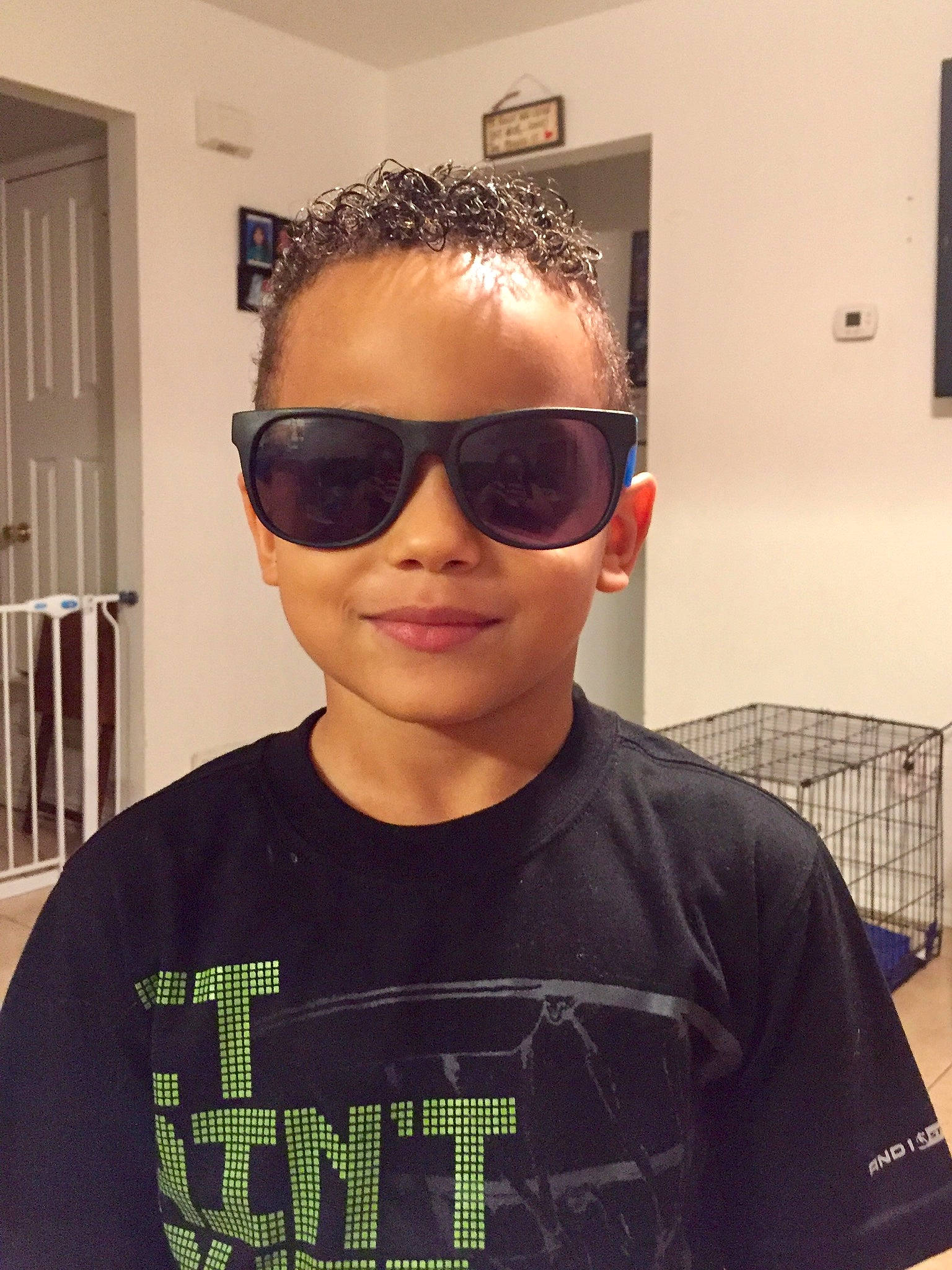 Carlos joined the competition — help win amazing prizes! aviator_sunglass, buzz_cut, chin, cool, eyewear, face, forehead, glasses, goggles, hair, hairstyle, head, jaw, joy, person, personal_protective_equipment, photography, selfie, sunglasses, t_shirt