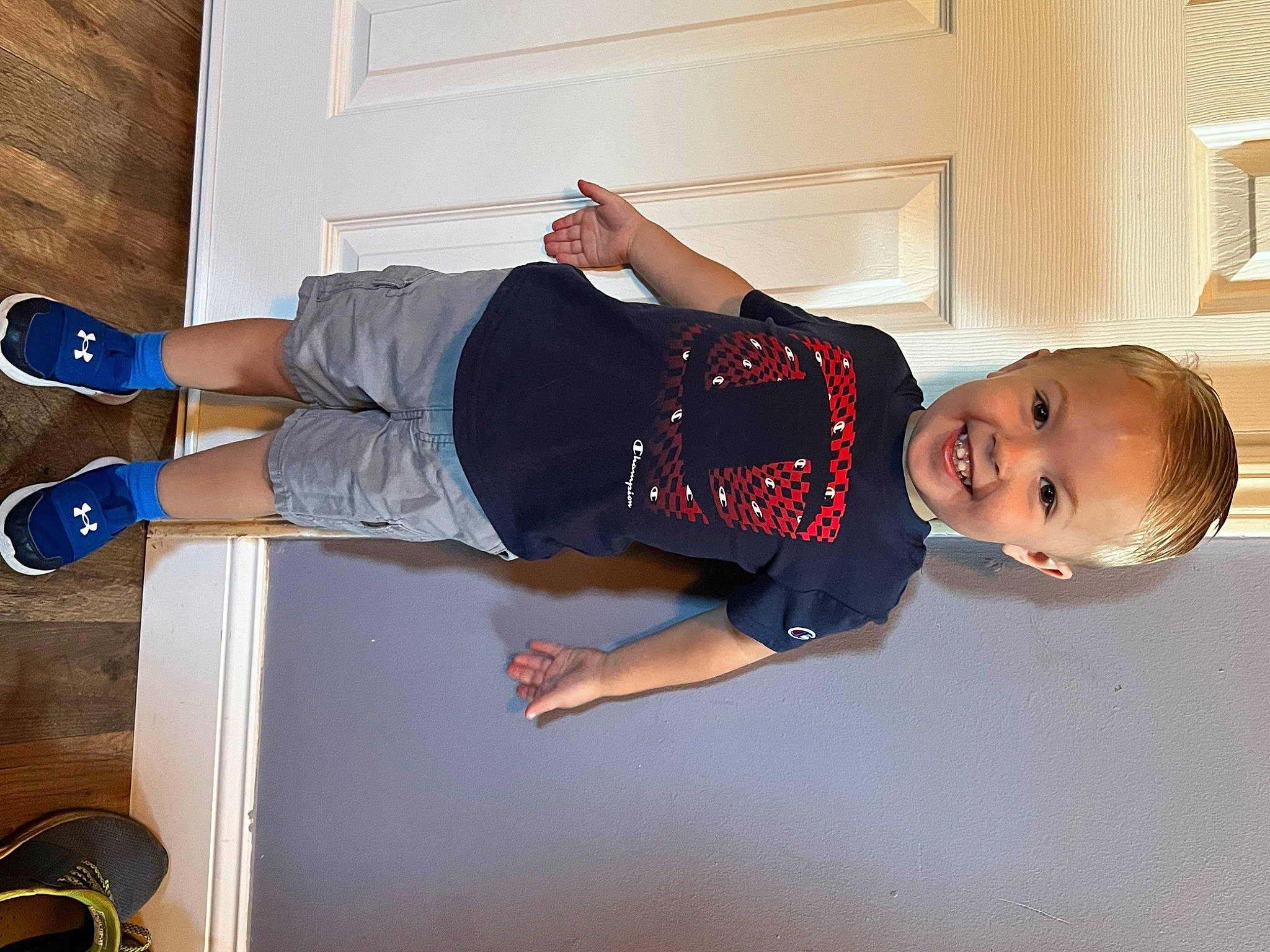 Kingston joined the competition — help win amazing prizes! baby_toddler_clothing, balance, door, elbow, electric_blue, flooring, fun, happy, human_leg, joint, joy, knee, person, sleeve, smile, t_shirt, thigh, toddler, waist, walking_shoe
