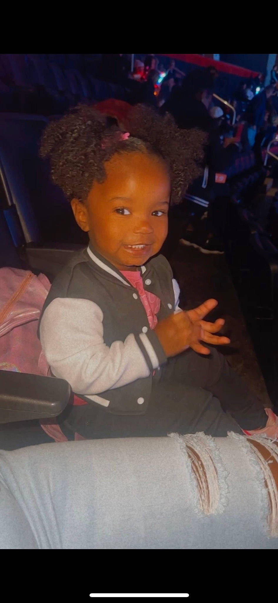 Lyric is registered to the contest to win money with this photo: afro, black_hair, car_seat, chair, cheek, child, cool, event, formal_wear, fun, hairstyle, jheri_curl, lap, leisure, person, sitting, smile, suit, t_shirt, thumb