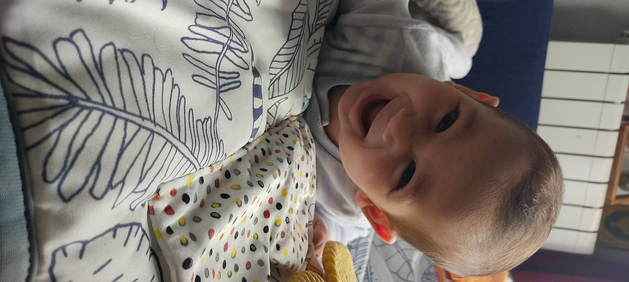 Kyliane-ali participe au concours pour gagner de l'argent avec cette photo : baby, baby_toddler_clothing, cheek, comfort, eye, face, finger, happy, head, joy, mouth, nose, organ, pattern, people, person, photograph, skin, sleeve, textile