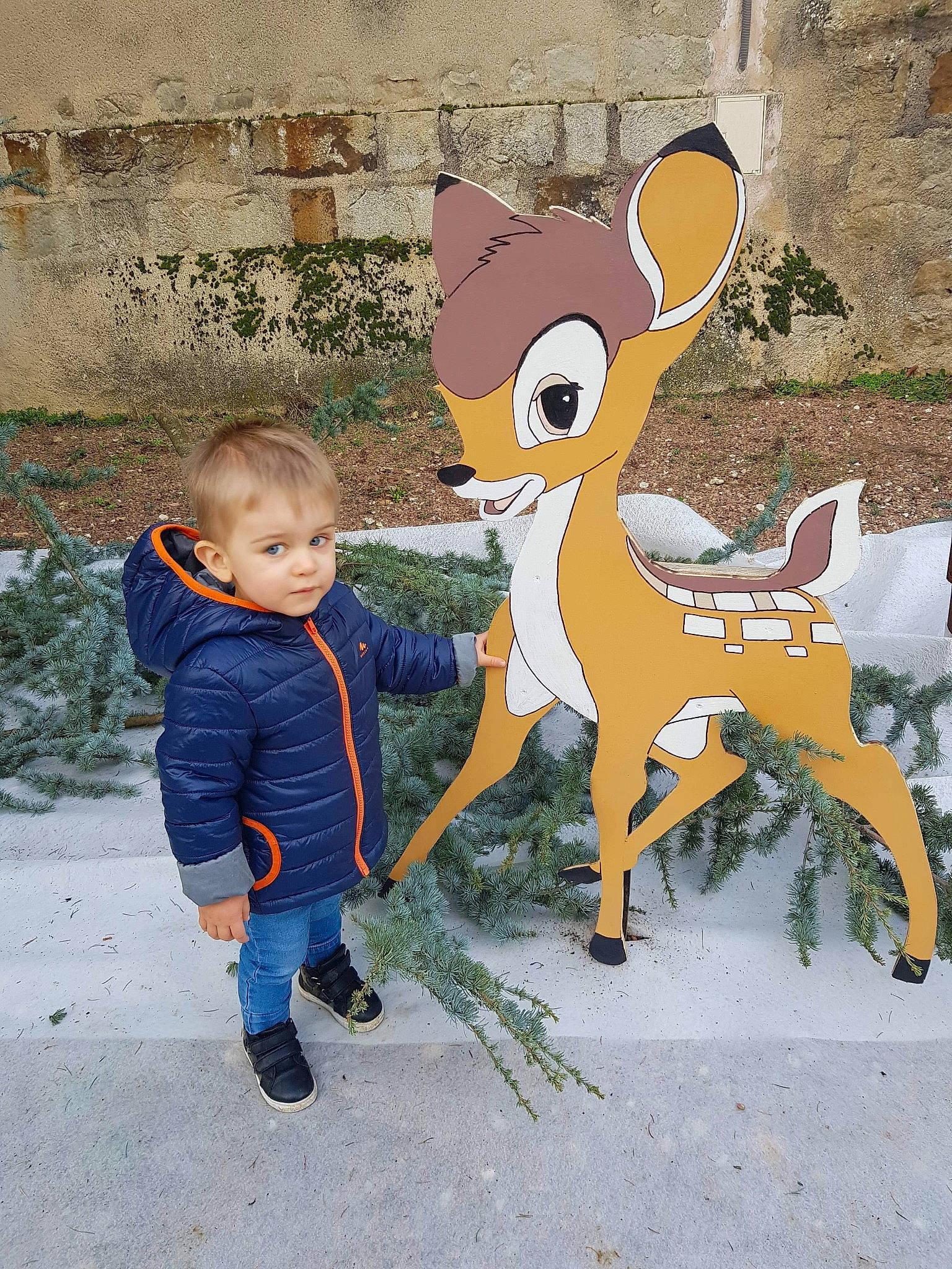 Olivier participe au concours pour gagner de l'argent avec cette photo : baby, baby_toddler_clothing, canidae, carnivore, child, dog, dog_breed, drawing, fictional_character, fox, hunting_dog, illustration, jeans, painting, person, tail, toddler