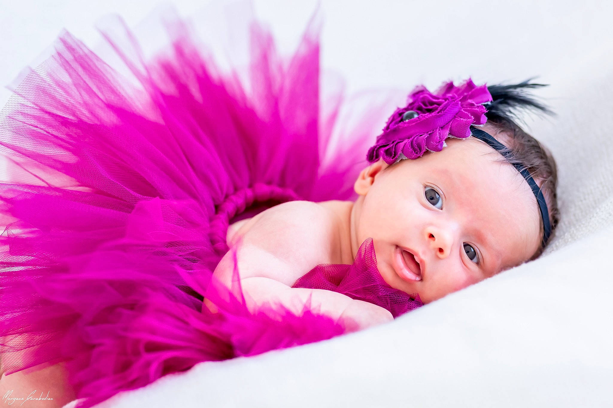 Alicia participe au concours pour gagner de l'argent avec cette photo : baby, child, child_model, costume, costume_accessory, fashion_accessory, fur, hair_accessory, headband, headgear, headpiece, magenta, person, photography, pink, product, purple, skin, toddler