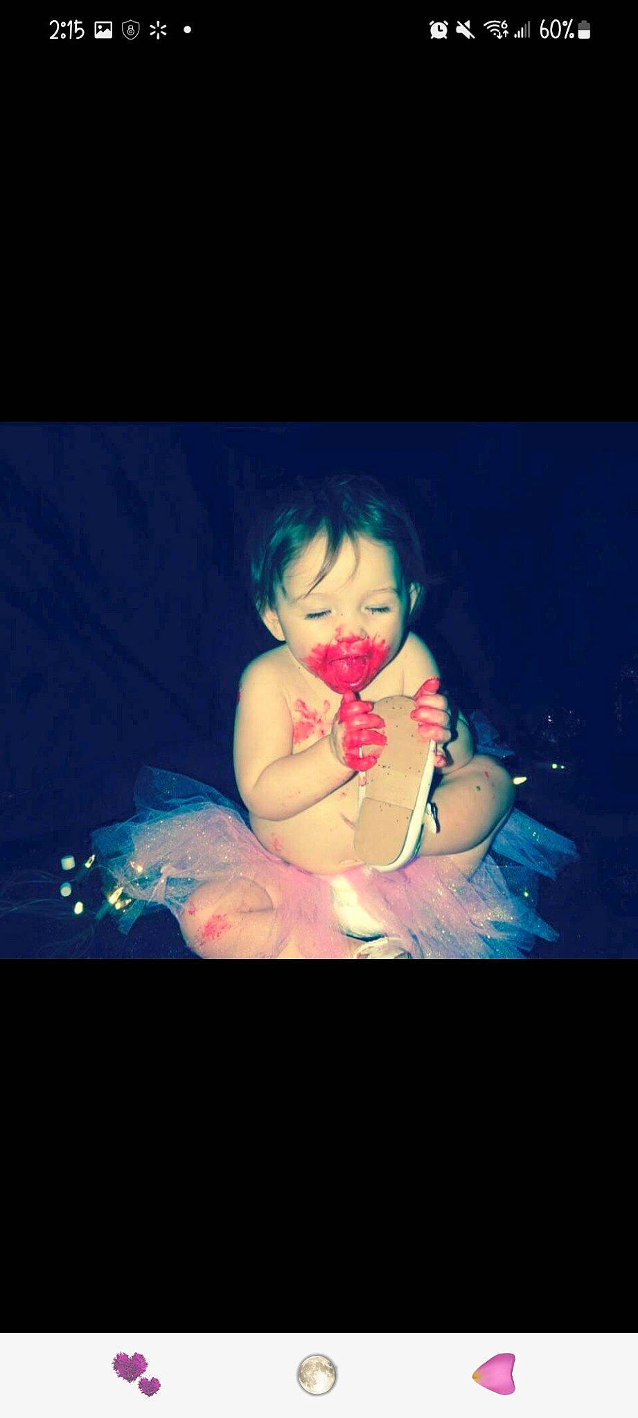 Lillyian is registered to the contest to win money with this photo: baby, baby_toddler_clothing, child, cloud, darkness, electric_blue, flash_photography, flesh, fun, happy, love, magenta, night, person, photo_caption, portrait, room, sitting, smile, tints_and_shades