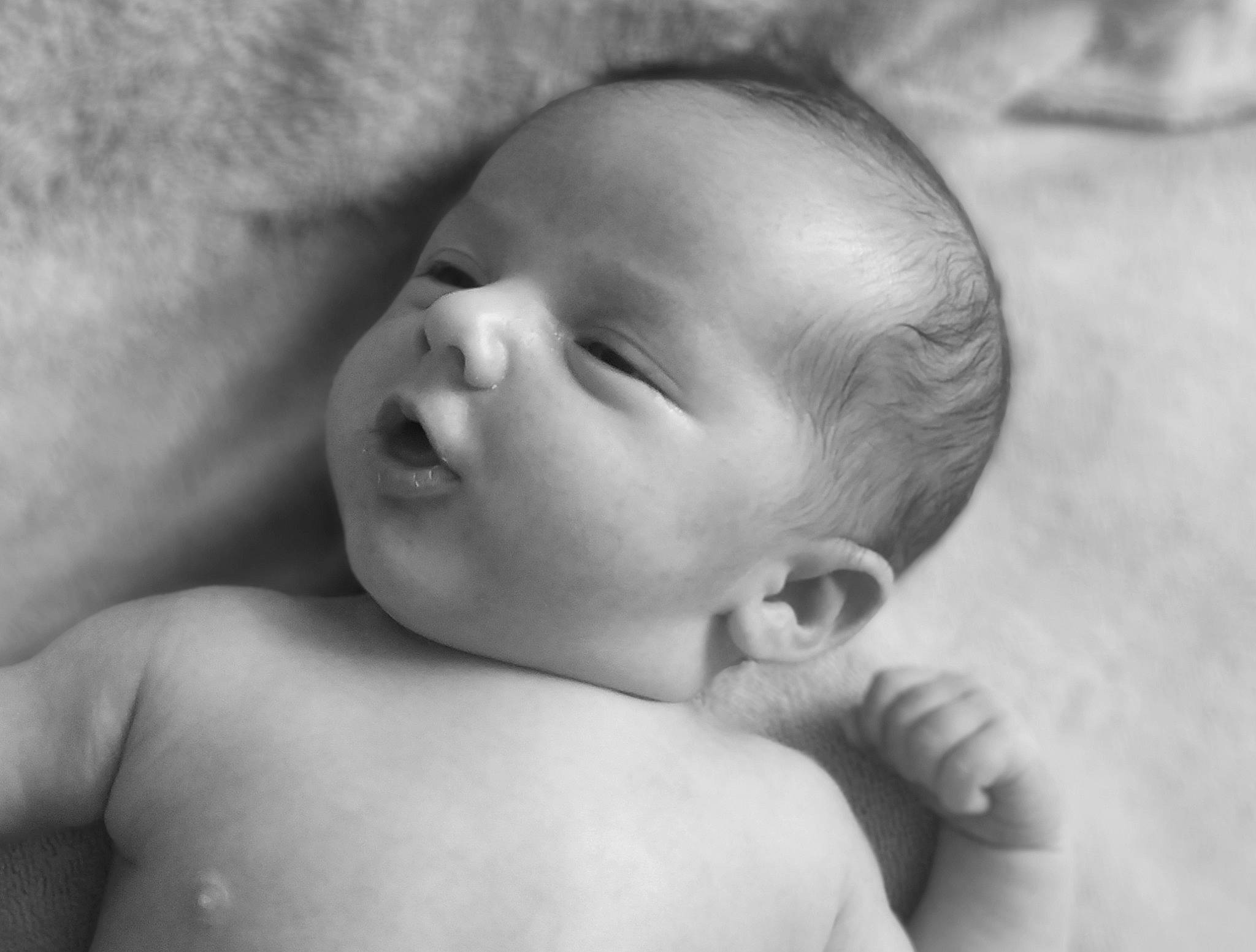 Loan a rejoint le concours — aidez-le/la à gagner de superbes lots ! baby, cheek, chin, close_up, comfort, eye, eyebrow, eyelash, finger, flash_photography, forehead, happy, iris, lip, monochrome_photography, mouth, neck, nose, person, skin