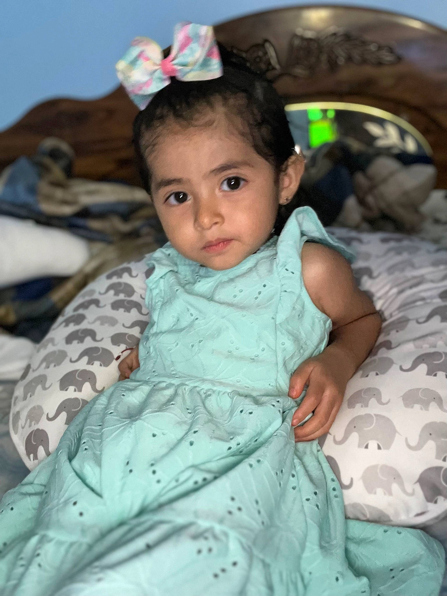 Catalina joined the competition — help win amazing prizes! baby, baby_toddler_clothing, cheek, child, chin, dress, event, eye, eyelash, fun, hair, hairstyle, happy, head, headgear, iris, neck, person, skin, textile