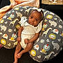 Zelestia is registered to the contest to win money with this photo: baby, infant, child, cushion, animal_print, headband, white_outfit, blanket, sofa, hair_accessories, indoor, person, relaxing, cute, small_child, pattern, comfort, lying_down, soft_toys, decor