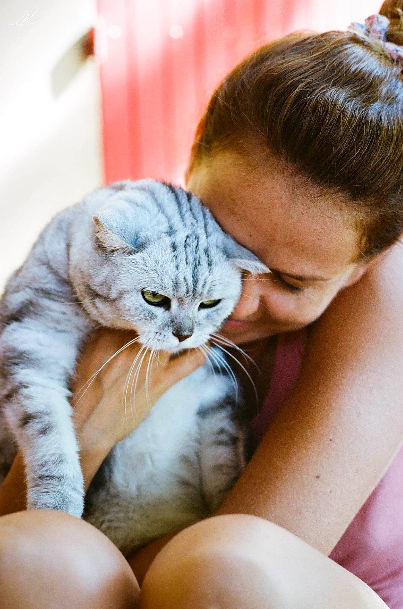 Zoe a rejoint le concours — aidez-le/la à gagner de superbes lots ! american_shorthair, asian, carnivore, cat, child, domestic_short_haired_cat, ear, european_shorthair, felidae, hug, kitten, nap, skin, small_to_medium_sized_cats, whiskers