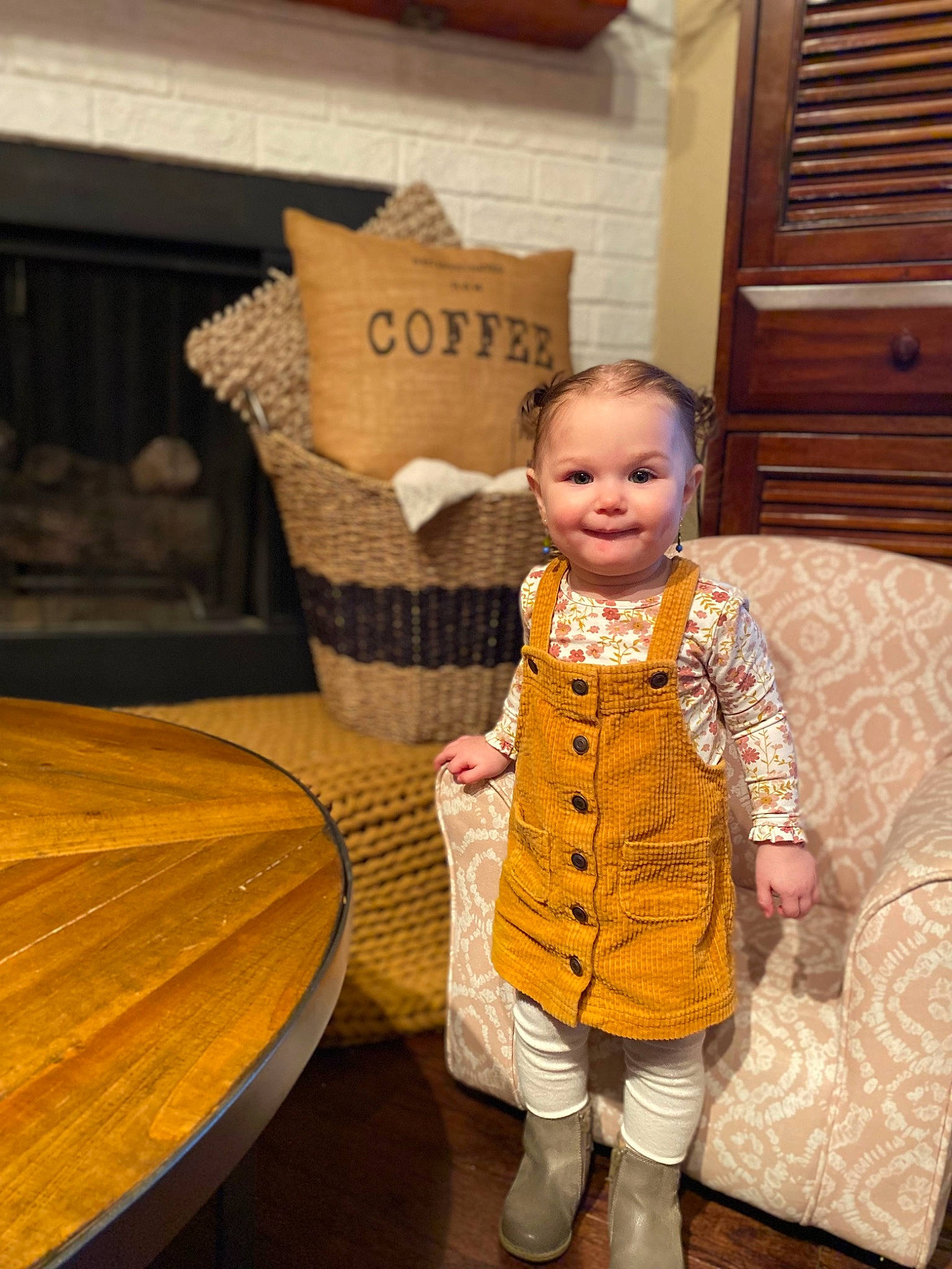 Atlee joined the competition — help win amazing prizes! baby, baby_toddler_clothing, cabinetry, chair, child, coffee_table, drawer, event, floor, flooring, fun, happy, hardwood, joy, person, room, smile, table, toddler, varnish