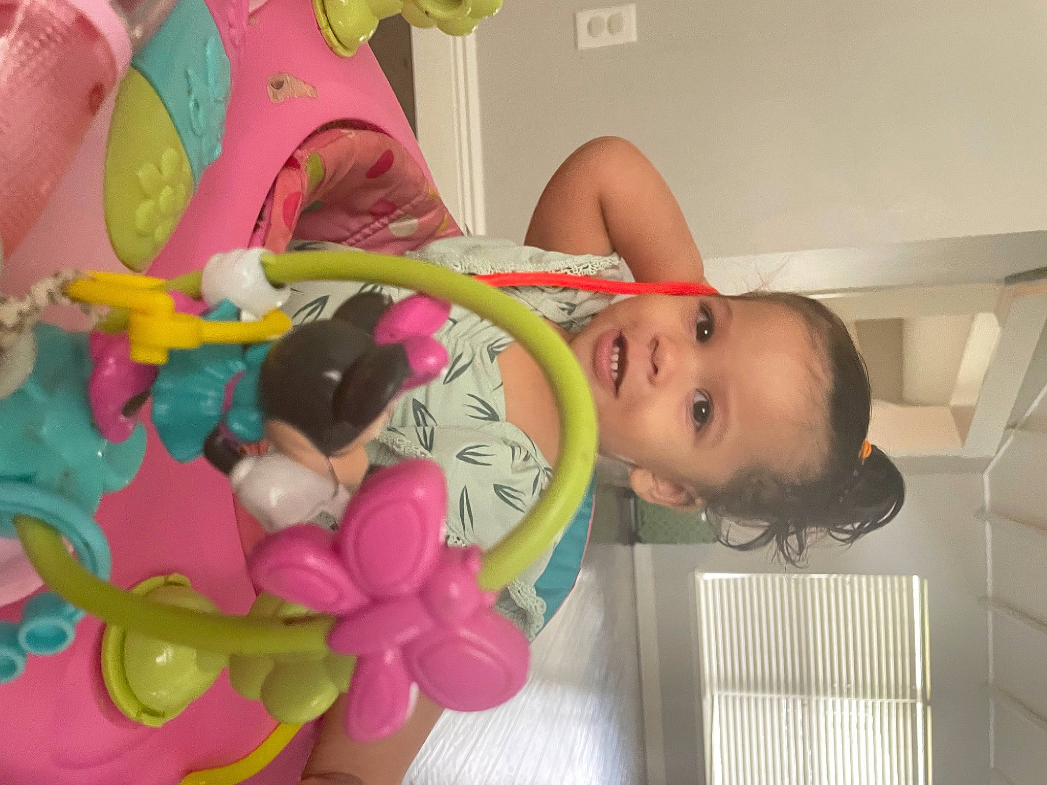 Kartier is registered to the contest to win money with this photo: baby, baby_products, baby_toddler_clothing, baby_toys, child, comfort, fun, happy, magenta, organ, party_supply, person, pink, plastic, play, room, smile, stuffed_toy, toddler, toy