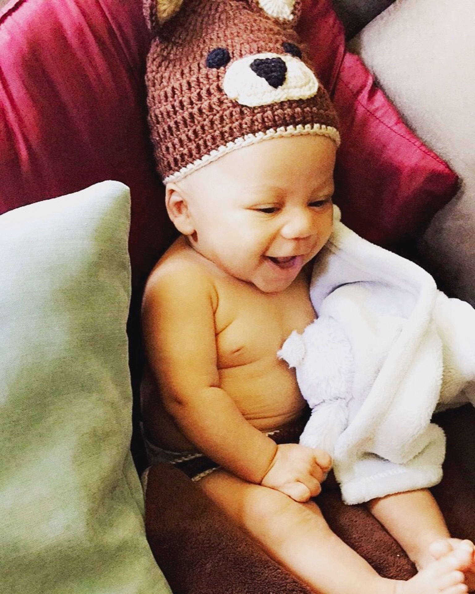 Giovonni is registered to the contest to win money with this photo: beanie, cap, child, hair_accessory, headgear, headwear, infant, person, product, toddler
