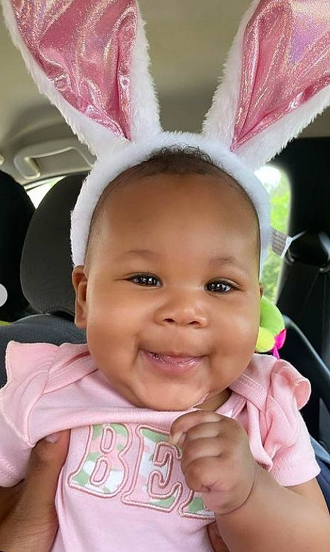 Ci'Erra joined the competition — help win amazing prizes! baby, baby_toddler_clothing, beauty, cheek, child, chin, ear, eye, eyelash, fun, gesture, happy, iris, joy, magenta, person, pink, skin, smile, thumb