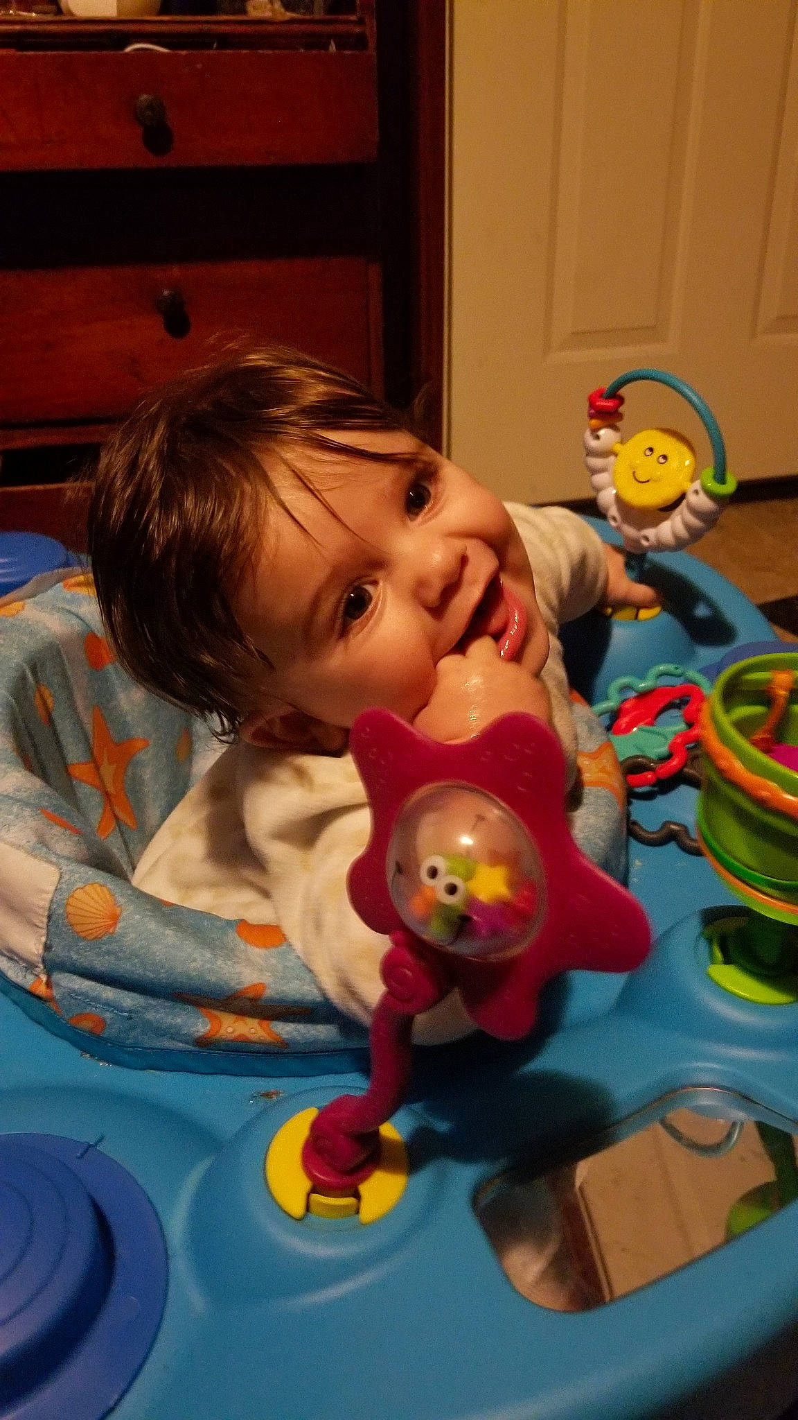 Larry joined the competition — help win amazing prizes! baby, baby_products, baby_toys, child, fun, joy, person, play, product, toddler, toy