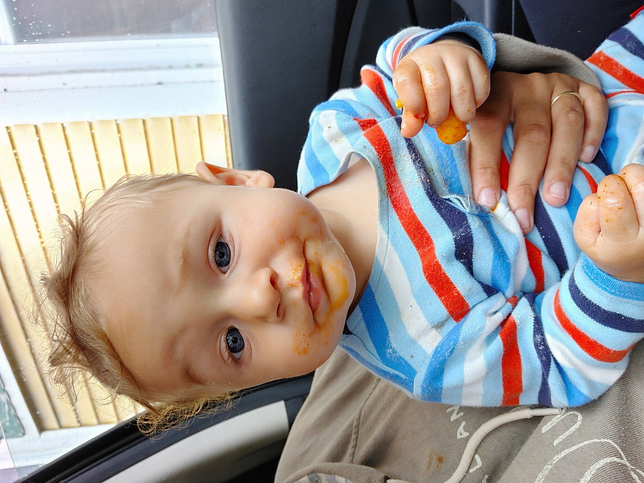 Braxton joined the competition — help win amazing prizes! baby, baby_products, cheek, child, ear, eye, finger, gesture, hand, nose, person, product, skin, thumb, toddler