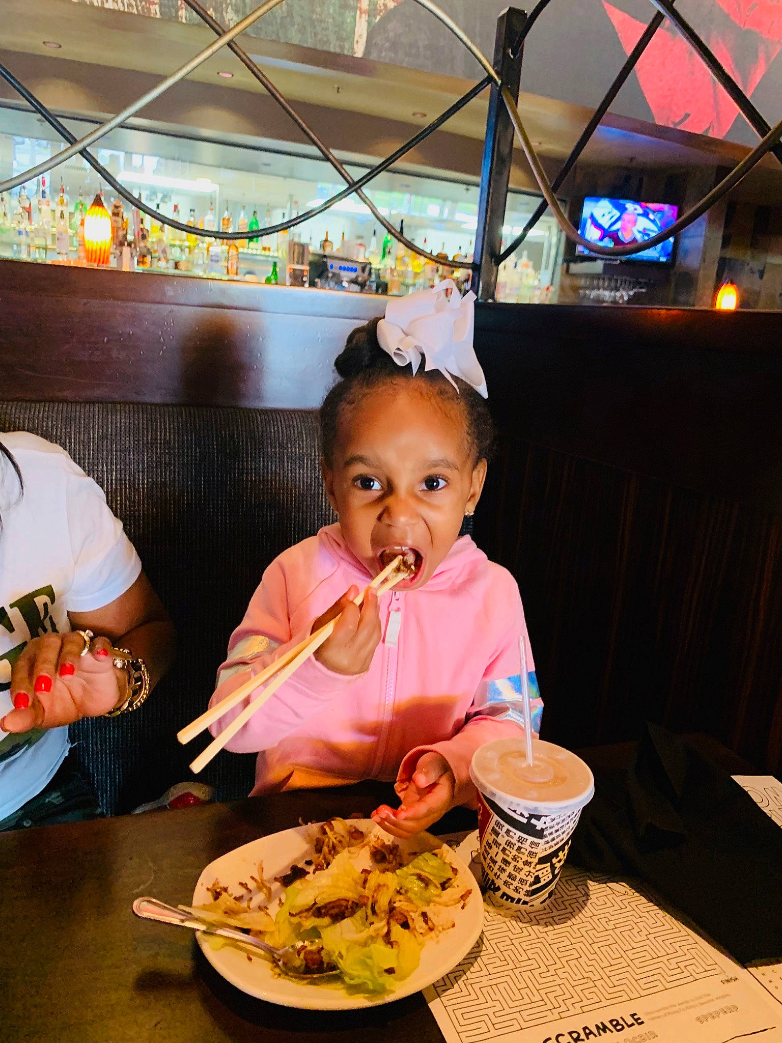 Kori is registered to the contest to win money with this photo: baby, brunch, child, comfort_food, cuisine, dish, eating, fast_food, food, lunch, meal, person, restaurant, side_dish, tableware, thai_food, toddler, vacation, vegetarian_food