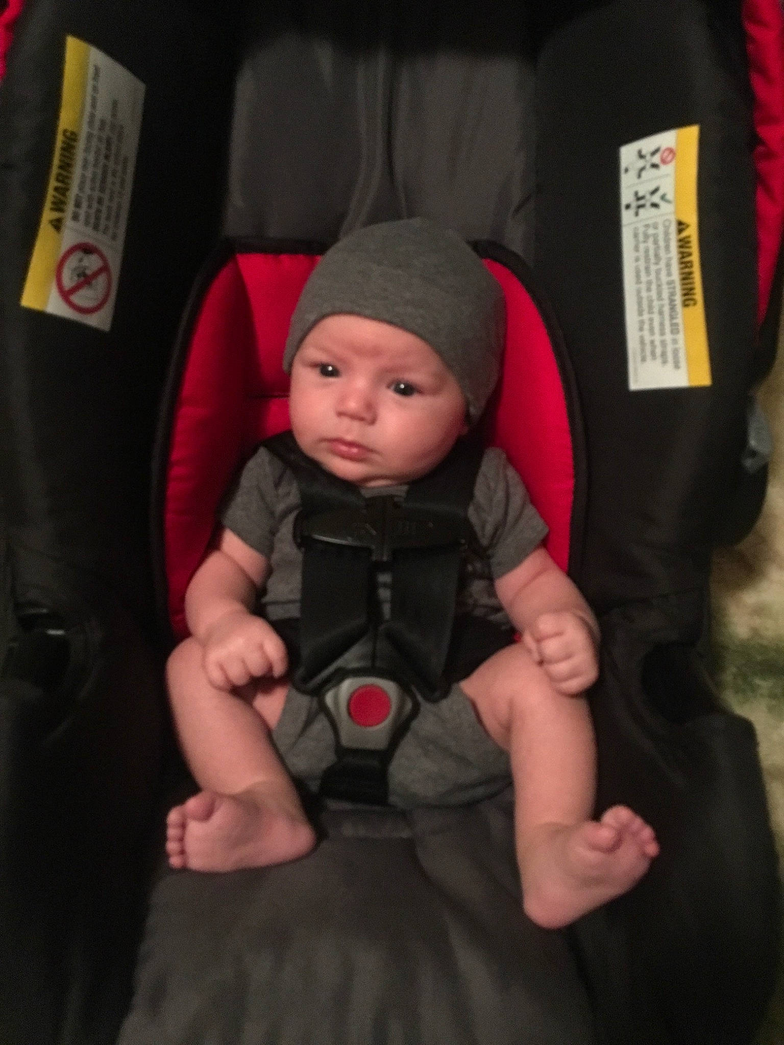 Dillon joined the competition — help win amazing prizes! auto_part, baby, baby_carriage, baby_in_car_seat, baby_products, car_seat, child, fun, headwear, person, pink, product, seat_belt, toddler, vacation