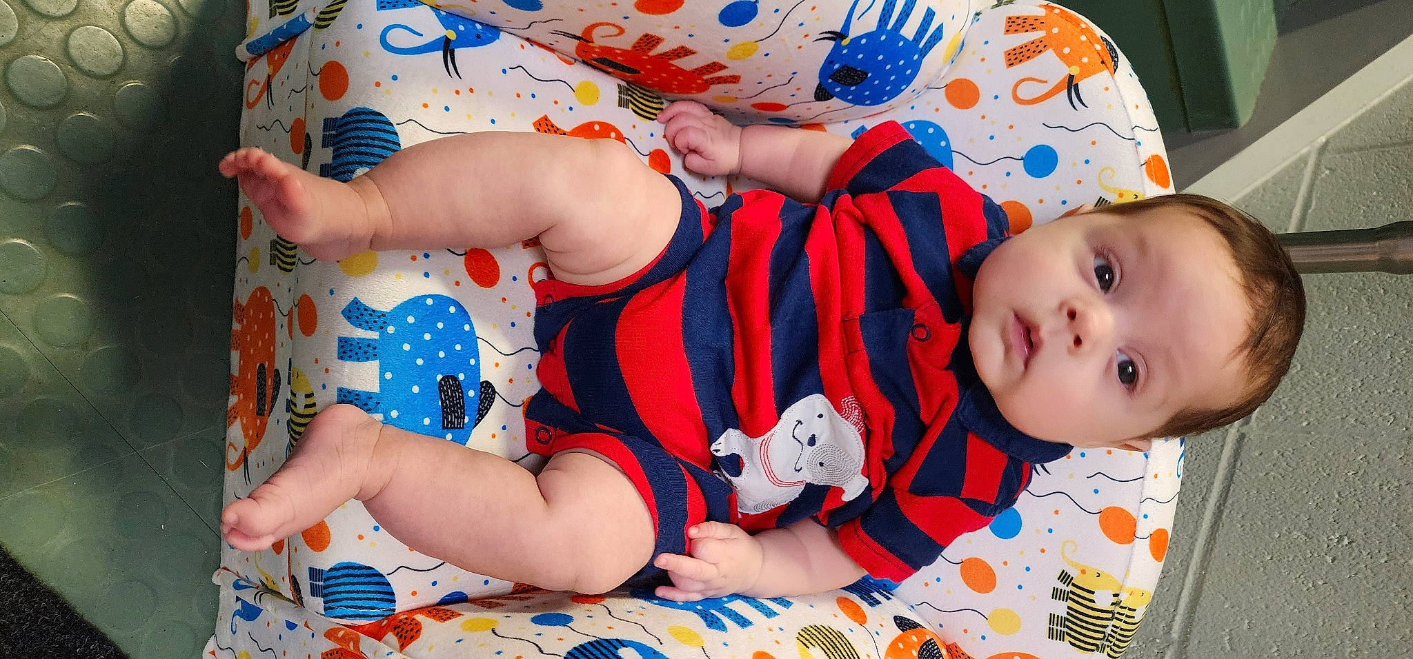 Ethan Phillips joined the competition — help win amazing prizes! baby, baby_products, baby_sleeping, baby_toddler_clothing, blue, carmine, cheek, child, eye, face, fun, happy, hat, human_leg, pattern, person, skin, textile, thigh, toddler