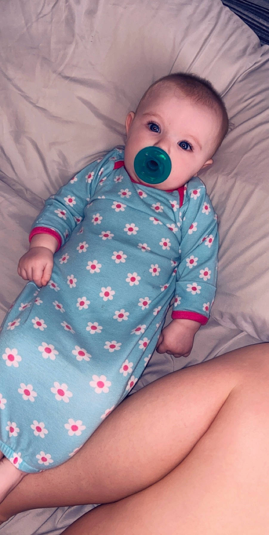 Blakelyn is registered to the contest to win money with this photo: baby, baby_toddler_clothing, child, pattern, person, pink, toddler