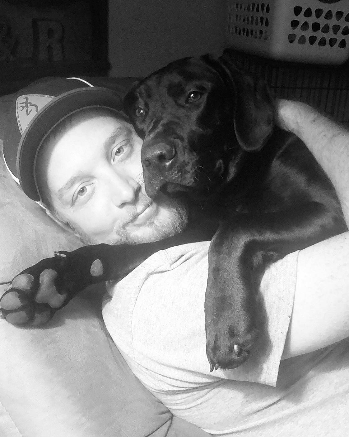 Oaklynn joined the competition — help win amazing prizes! baseball_cap, black_and_white, borador, canidae, carnivore, companion_dog, dog, dog_breed, love, mammal, monochrome_photography, pet_supply, selfie, snout, sporting_group, working_animal, working_dog