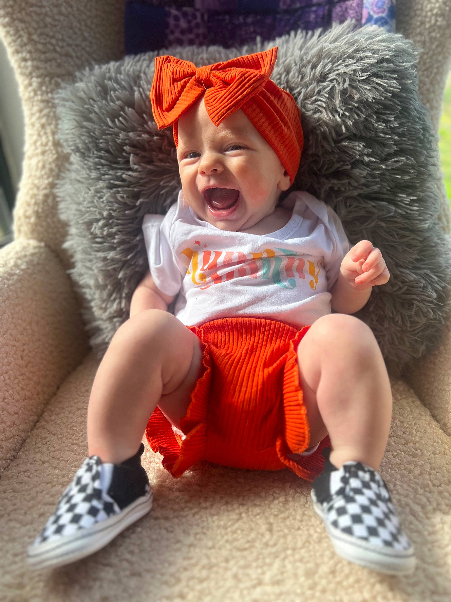 Haidyn joined the competition — help win amazing prizes! baby, baby_toddler_clothing, child, comfort, face, foot, happy, head, headwear, human_leg, knee, leg, mammal, person, shoe, sleeve, smile, sock, t_shirt, textile