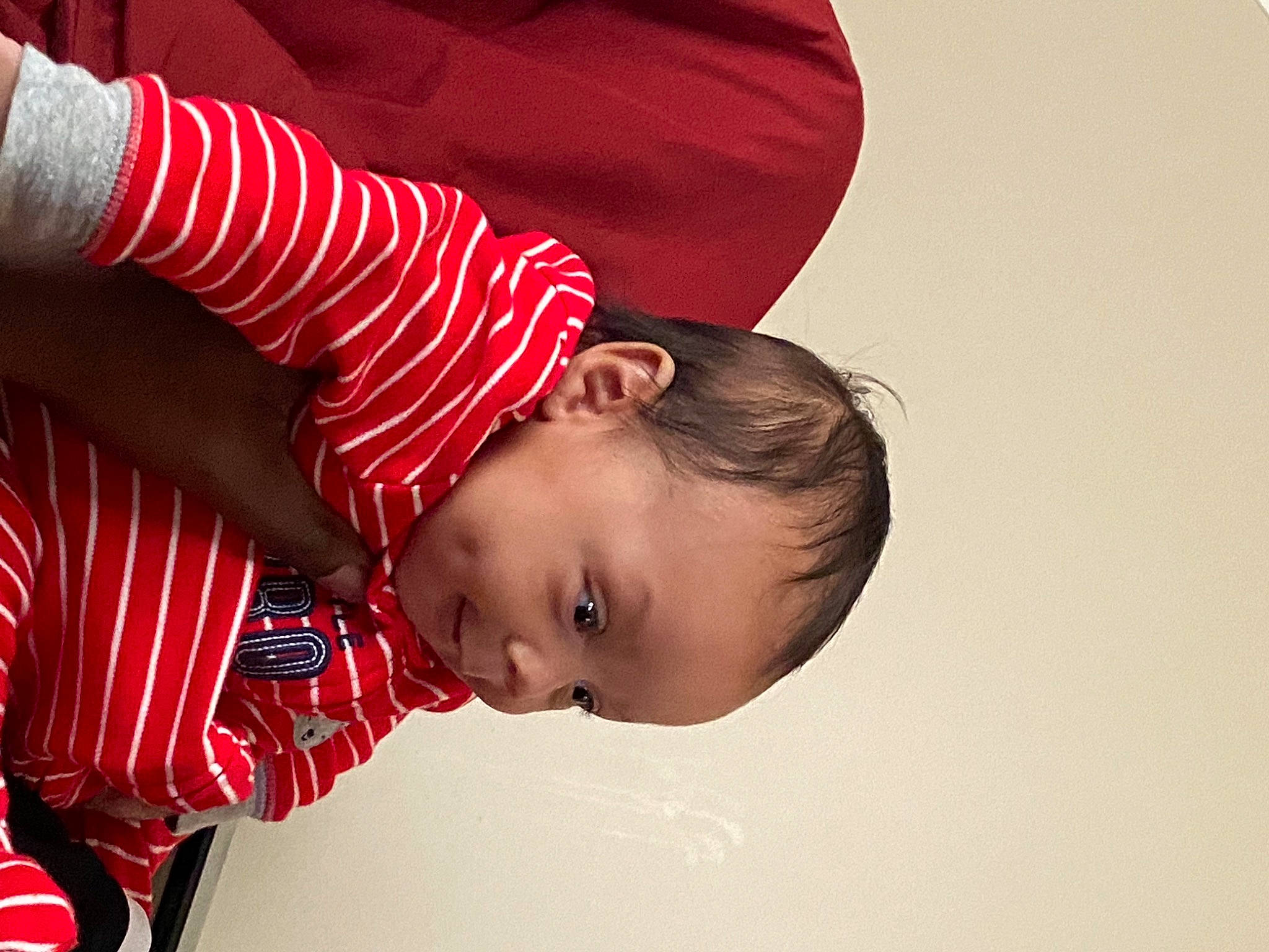 Onyx is registered to the contest to win money with this photo: baby, baby_toddler_clothing, carmine, child, elbow, fashion_accessory, flag, flag_of_the_united_states, fun, gesture, happy, pattern, person, portrait_photography, sleeve, smile, toddler