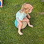 child, toddler, grass, ball, barefoot, curly_hair, outdoor, play, summer, shorts, tshirt, greenery, nature, park, fun, kid, side_view, toy, barefoot_child, recreation