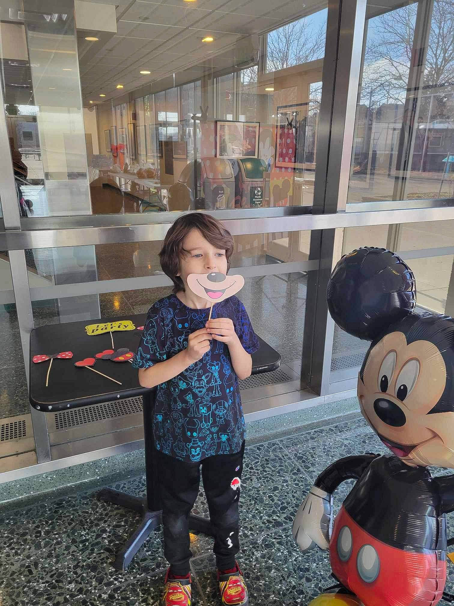 Odin joined the competition — help win amazing prizes! backpack, bag, child, city, flooring, fun, leisure, luggage_and_bags, pedestrian, people, person, photograph, recreation, snapshot, street, stuffed_toy, toddler, tourism, toy, travel