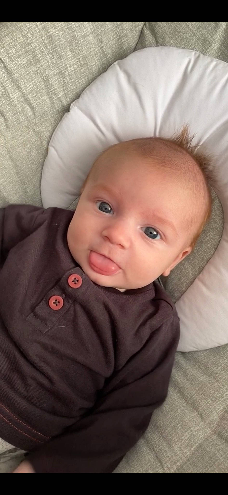 Fletcher is registered to the contest to win money with this photo: baby, cheek, child, chin, ear, eye, eyebrow, face, forehead, head, iris, lip, mouth, nose, person, skin, toddler