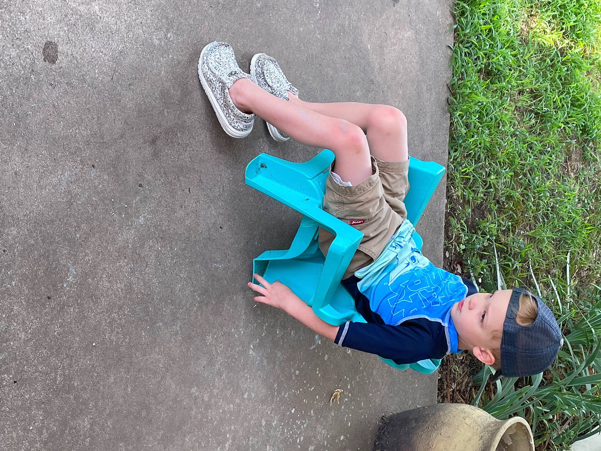 Aiden joined the competition — help win amazing prizes! asphalt, calf, concrete, elbow, electric_blue, grass, headwear, human_leg, joint, knee, leisure, outdoor_shoe, person, recreation, road_surface, shoe, shorts, sneakers, sportswear, street_fashion