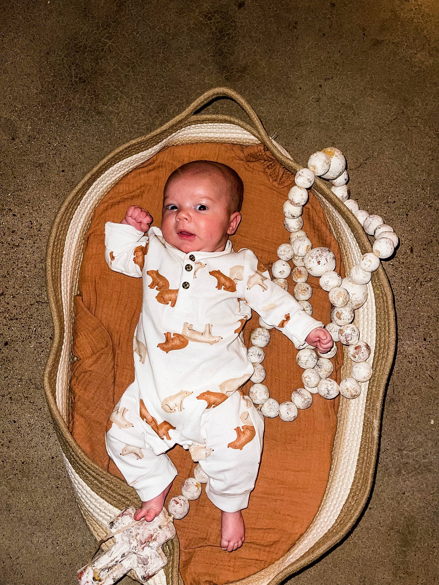 Brazos joined the competition — help win amazing prizes! art, baby, baby_products, baby_sleeping, baby_toddler_clothing, cheek, child, circle, comfort, eye, fashion_accessory, flower, head, pattern, peach, person, sitting, toddler, vintage_clothing