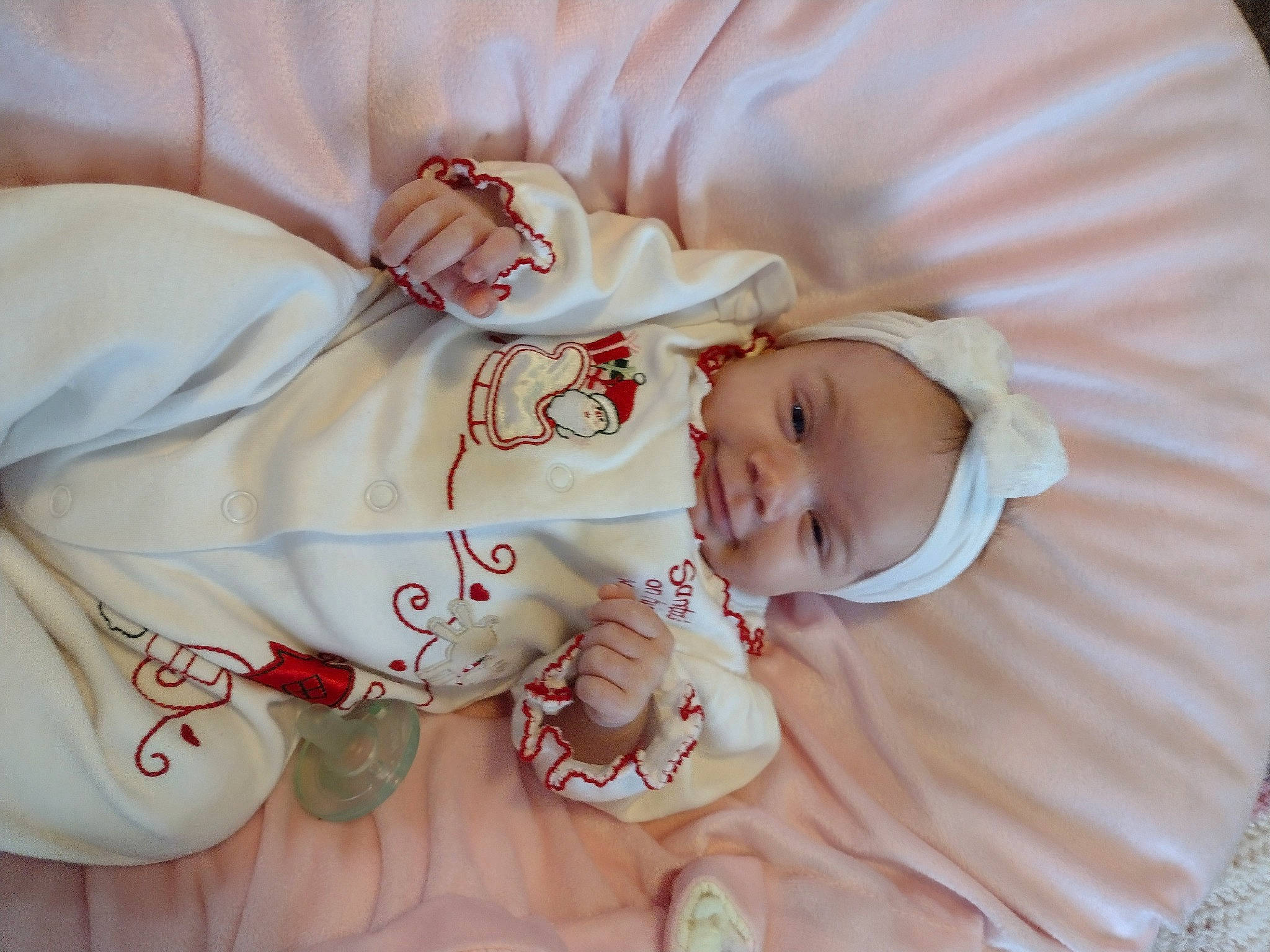 Haisley joined the competition — help win amazing prizes! baby, baby_products, baby_sleeping, baby_toddler_clothing, bedtime, child, comfort, happy, hat, linens, nap, pattern, peach, person, portrait_photography, product, sleep, sleeve, smile, textile