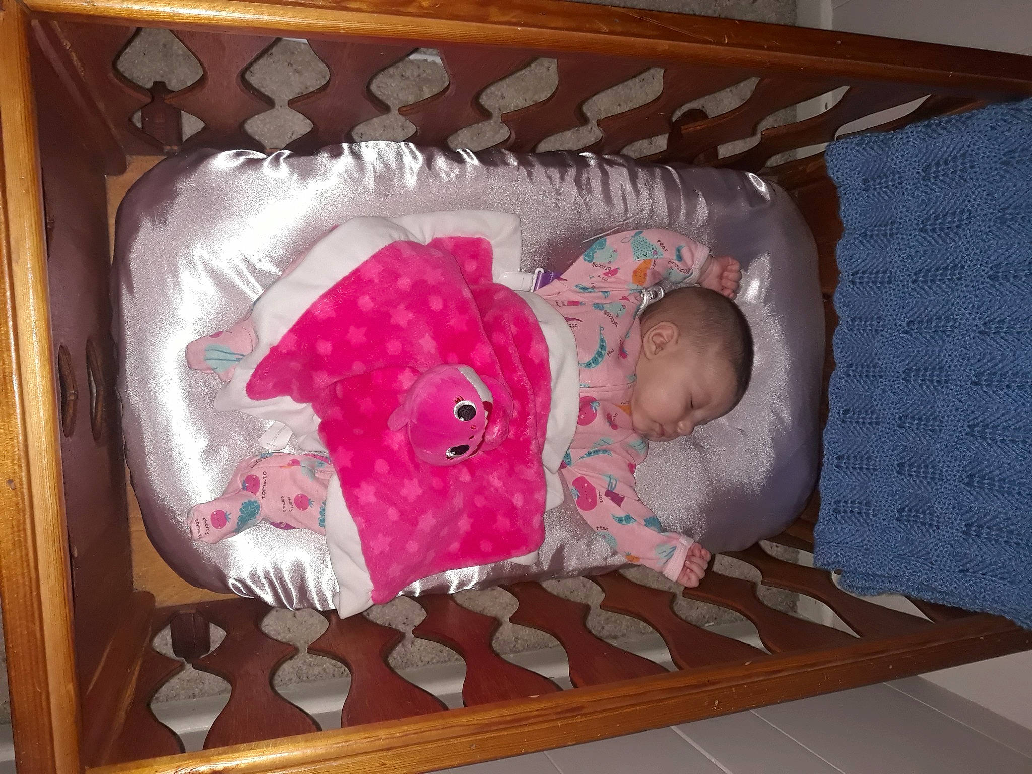 Alice joined the competition — help win amazing prizes! art, baby, baby_products, baby_safety, baby_toddler_clothing, baby_toys, bed, bedding, bedtime, comfort, hardwood, infant_bed, linens, mammal, person, pink, room, stuffed_toy, textile, toddler