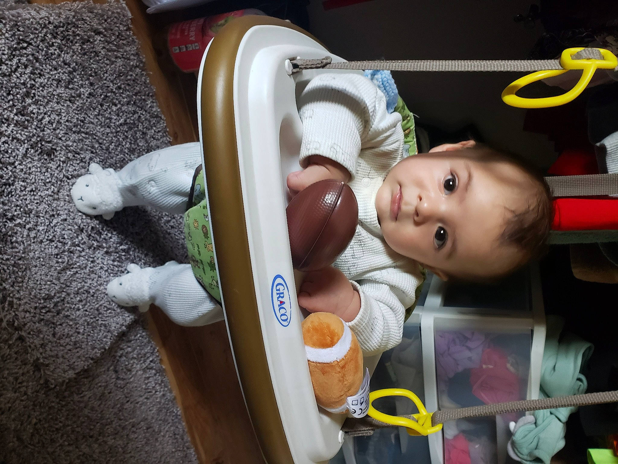 Noland is registered to the contest to win money with this photo: baby, baby_carriage, baby_products, baby_safety, baby_toddler_clothing, baby_toys, car_seat, cheek, child, comfort, drinkware, flooring, fun, happy, nose, person, plastic, skin, smile, toddler