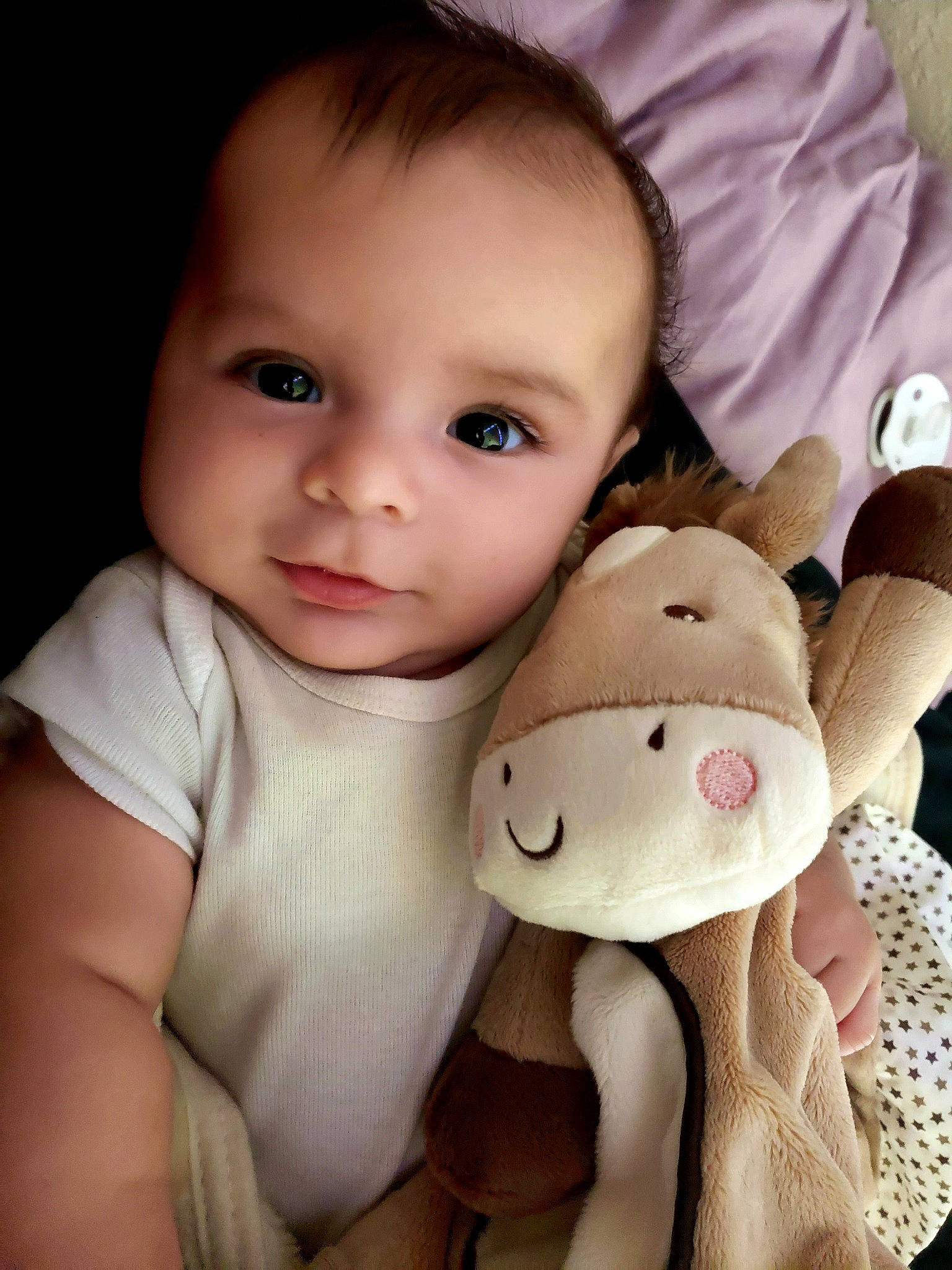 Noland joined the competition — help win amazing prizes! arm, baby, baby_toddler_clothing, cheek, comfort, doll, fawn, finger, flash_photography, gesture, happy, human_body, leg, lip, nail, nose, person, skin, thumb, toddler