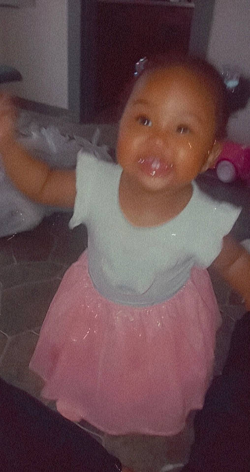 Aile joined the competition — help win amazing prizes! baby, baby_toddler_clothing, cheek, child, costume, dress, eye, face, fun, head, iris, lip, person, pink, skin, smile, toddler